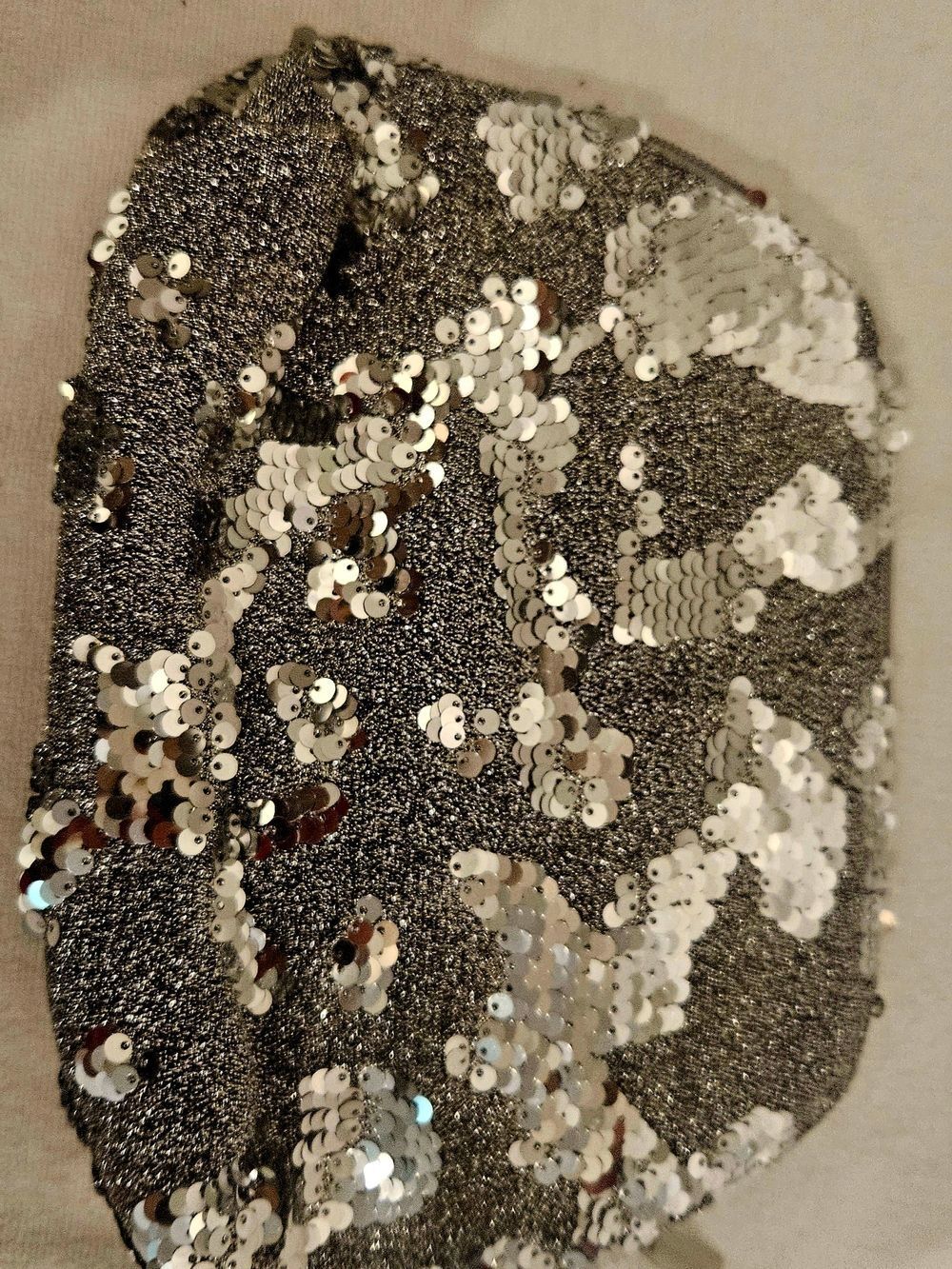 Sequin Cosmetic Pouch - Silver